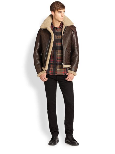 burberry aviator jacket leather